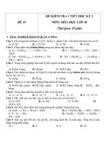 Đề kiểm tra 1 tiết HK 2 môn Hóa học 10 - Đề 19