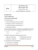 Đề kiểm tra 1 tiết Hóa học 8 - Đề 24