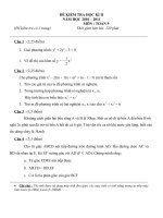 Đề kiểm tra Học kì 2 môn Toán lớp 9 số 12