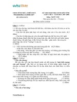 Đáp án Đề thi học sinh giỏi lớp 9 môn Văn tỉnh Thừa Thiên Huế năm 2008