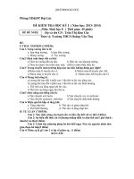 đề thi học kì sinh 8 đề 1 thcs hoàng văn thụ