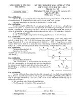 Đề thi học sinh giỏi tỉnh Hải Dương 2013 môn vật lý