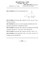 Đề kiểm tra 1 tiết môn Hình học lớp 9 số 23