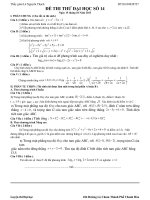 Đề thi thử đại học môn Toán có lời giải chi tiết số 14