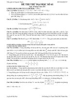 Đề thi thử đại học môn Toán lời giải chi tiết số 61