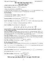 Đề thi thử đại học môn Toán có lời giải chi tiết số 3