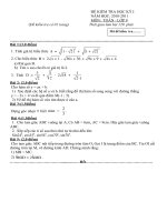 Đề kiểm tra Học kì 1 môn Toán lớp 9 số 5