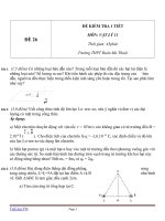 Đề kiểm tra 1 tiết Vật Lý 11 - Đề số (26)