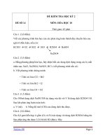 Đề kiểm tra  Hóa học 10