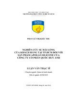 Nghiên cứu sự hài lòng của khách hàng tại tp.Hồ Chí Minh đối với sản phẩm Apollo Silicone của công ty cổ phần Quốc Huy Anh