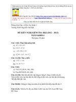 Trường THCS Nguyễn Thị Định ĐỀ THI TOÁN 6 HỌC KÌ 1