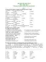 Đề tiếng anh 7 - sưu tầm đề kiểm tra, thi học sinh giỏi tham khảo bồi dưỡng (107)