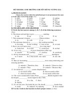 ĐỀ THI HSG ANH TRƯỜNG CHUYÊN HÙNG VƯƠNG GIA