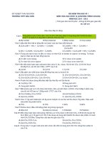 TRƯỜNG THPT BẮC SƠN ĐỀ KIỂM TRA HỌC KÌ 1 MÔN HÓA HỌC  12 MÃ ĐỀ 239