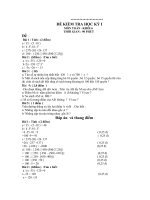 Đề kiểm tra học kì 1 môn Toán lớp 6 số 5