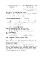 PGD PHÚ VANG ĐỀ THI HỌC KÌ 2 MÔN TOÁN LỚP 6