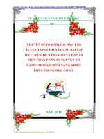 CHUYÊN ĐỀ GIÁO DỤC  ĐÀO TẠO  TUYỂN TẬP LÍ THUYẾT CÁC BÀI TẬP  ÔN LUYỆN, ĐỀ NÂNG CAO VÀ ĐÁP ÁN  MÔN TOÁN PHẦN SỐ NGUYÊN TỐ DÀNH CHO HỌC SINH NĂNG KHIẾU LỚP 6 TRUNG HỌC CƠ SỞ.