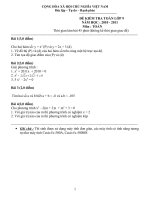 Đề kiểm tra 1 tiết môn Hình học lớp 9 số 4
