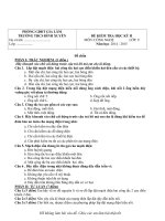 Đề kiểm tra học kì 2 môn Công nghệ lớp 9 năm 2014-2015 trường THCS Đình Xuyên, Hà Nội