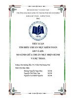 Tiểu luận tìm HIỂU CHUẨN mực KIỂM TOÁN 610 và 620 SO SÁNH GIỮA CHUẨN mực HIỆN HÀNH và dự THẢO