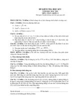 Đề kiểm tra học kì 1 môn Toán  lớp 11 số 4