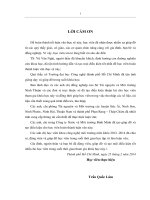 Đánh giá diễn biến chất lượng nước và đề xuất các biện pháp bảo vệ môi trường nước sông Cái Phan Rang