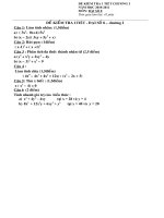 Đề kiểm tra 1 tiết môn Đại số lớp 8 số 10
