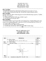 Đề kiểm tra 1 tiết môn Hình học lớp 8 số 5