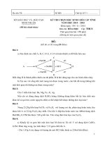 Đề thi học sinh giỏi bậc THCS tỉnh Ninh Thuận năm 2014 - 2015 môn hóa