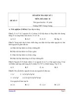 Đề kiểm tra HK 1 Hóa học 10 - Đề 17
