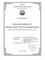Bước đầu nghiên cứu phương thuốc tô tử giáng khí thang