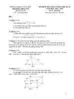 PHÒNG GD&ĐT TP SA ĐÉC ĐỀ THI HỌC KÌ 2 TOÁN 8