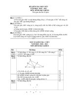Đề kiểm tra 1 tiết môn Hình học lớp 8 số 16
