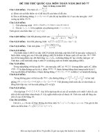 Đề thi thử THPT Quốc gia môn Toán số 77