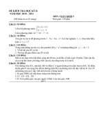 Đề kiểm tra Học kì 2 môn Toán lớp 9 số 8