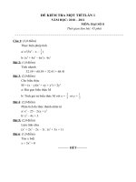 Đề kiểm tra 1 tiết môn Đại số lớp 8 số 14
