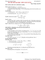 Đề thi thử đại học môn Toán lời giải số 30