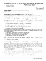 ĐỀ THI TỐT NGHIỆP THPT NĂM 2008 LẦN 2 MÔN VẬT LÝ MÃ ĐỀ 645