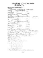 Đề tiếng anh 7 - sưu tầm đề kiểm tra, thi học sinh giỏi tham khảo bồi dưỡng (5)