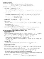 Đề thi thử Đại học môn Toán kèm hướng dẫn giải số 37