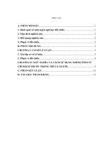 Đề tài NGÔN NGỮ ĐỐI CHIẾU