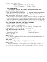 THCS NGHĨA TÂN ĐỀ THI HỌC KÌ 1 LỚP 8 MÔN công nghệ