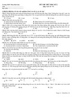 Đề thi HK 2 môn Vật lí khối 10 (thi thử lần 2)