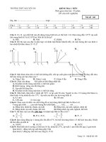 Đề Kiểm tra 1 tiết phần nhiệt học Vật lý 10