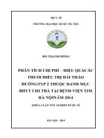 Phân chi phí – hiệu quả các thuốc điều trị đái tháo đường typ 2 thuộc danh mục BHYT chi trả tại bệnh viện tim hà nội năm 2014