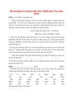 Đề thi giữa học kì 2 lớp 9 môn Văn THCS Kim Thư năm 2015