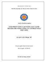 Giải pháp nâng cao năng lực cạnh tranh cho tổng công ty cổ phần may Việt Tiến