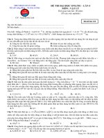 Đề thi thử online lần 4 - Diễn đàn Thư viện vật lý môn vật lý
