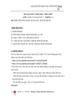 TIỂU LUẬN LỊCH SỬ GIÁO DỤC THẾ GIỚI PHƯƠNG PHÁP GIÁO DỤC MONTESSORI