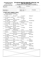 Đề thi học sinh giỏi tiếng anh 9 huyện Tam Dương năm học 2007 - 2008(có đáp án)